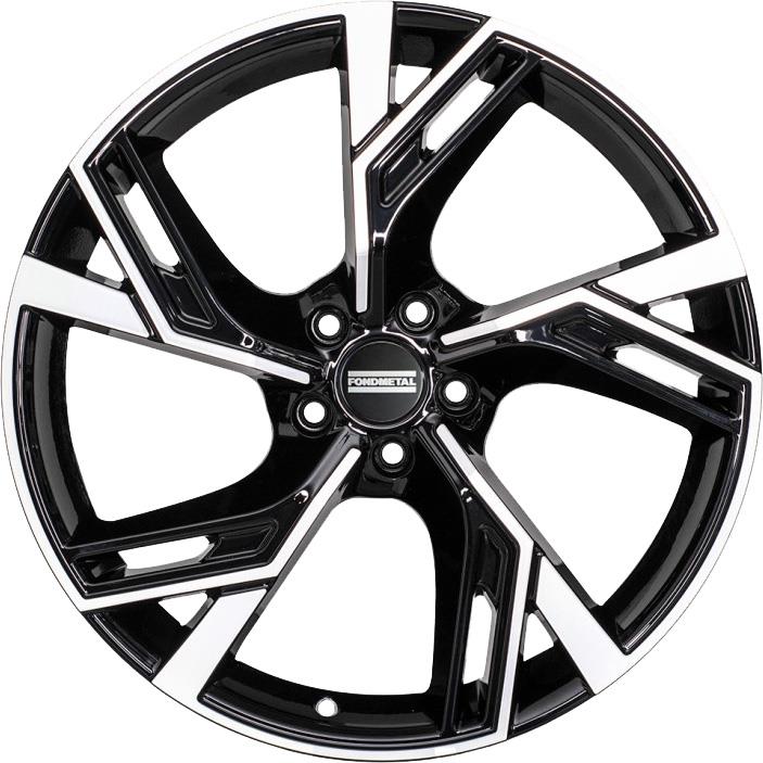 Fondmetal Atena Glossy Black Machined 8x18 5x112 ET29 CB66,6 R13 825 kg RF09329