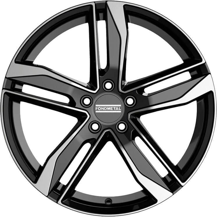 Fondmetal Hexis Glossy Black Machined 8x18 5x112 ET29 CB66,6 R13 730 kg RF08760
