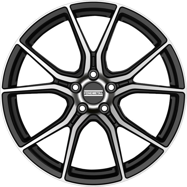 Fondmetal STC45 Glossy Black Machined 10,5x20 5x112 ET45 CB75,0 60° 710 kg RF15612