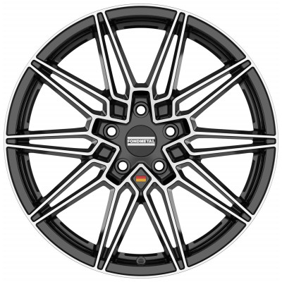 Fondmetal Thoe Glossy Black Machined 8x19 5x112 ET47 CB66,6 60° 775 kg RF18201