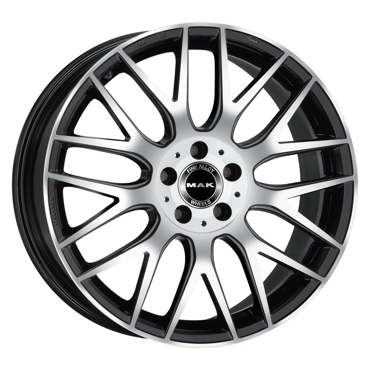 MAK Arrow Black Mirror 10x21 5x112 ET62 CB66,6 (Long Bolt) R14 1020 kg F1021OWBM62WS6Y