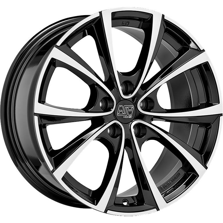 MSW 27T Gloss Black Full Polished 8,5x18 5x114.3 ET40 CB64,1 60° 750 kg W19342001T56
