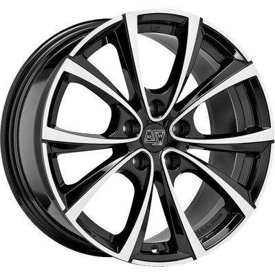 MSW 27T Gloss Black Full Polished 8,5x18 5x114.3 ET40 CB64,1 60° 750 kg W19342001T56