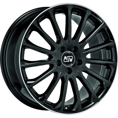 MSW 30 Gloss Black+Diamond Lip 8,5x20 5x112 ET35 CB73,1 60° 850 kg W19317502TGA