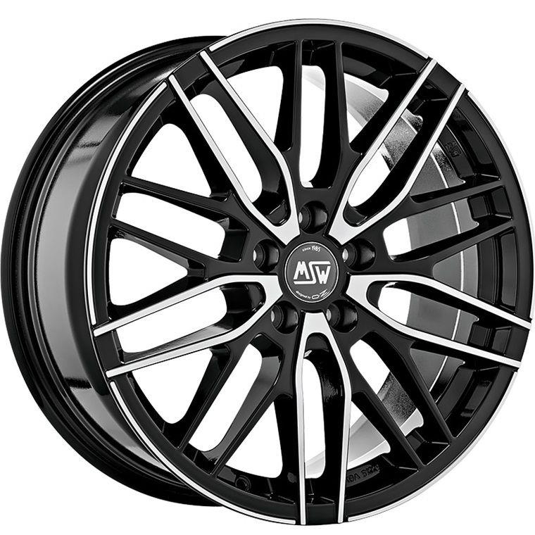 MSW 72 Gloss Black Full Polished 8x18 5x112 ET35 CB73,1 60° 725 kg W19279502T56