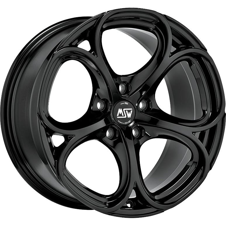 MSW 82 Gloss Black Full Polished 8x19 5x110 ET33 CB65,1 60° 690 kg W19339001T56