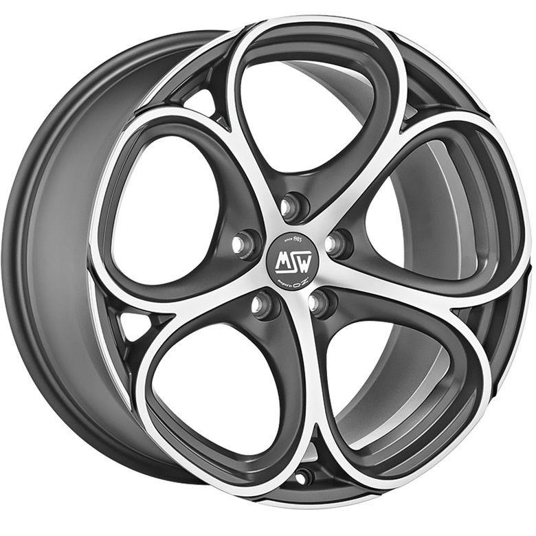 MSW 82 Matt Gun Metal Full Polished 8x18 5x110 ET30 CB65,1 60° 690 kg W19374001T26