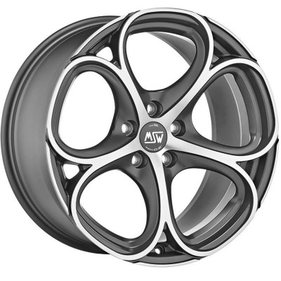 MSW 82 Matt Gun Metal Full Polished 8x18 5x108 ET50 CB63,4 60° 570 kg W19374006T26