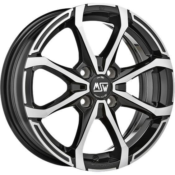 MSW X4 Gloss Black Full Polished 7x16 4x100 ET42 CB60,1 60° 450 kg W19274001T56