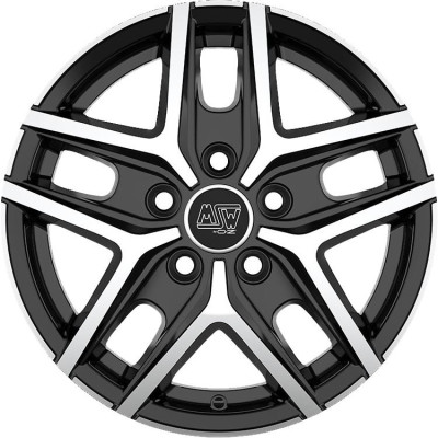 MSW 40 Van Gloss Black Full Polished 6,5x16 5x130 ET65 CB78,1 60° 1300 kg W19362008T56