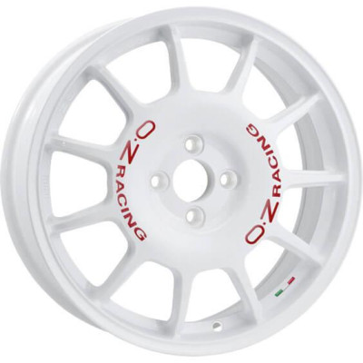 OZ Racing Leggenda Race White Red Lettering 7x17 4x100 ET37 CB68,1 60° 530 kg W01872200A33