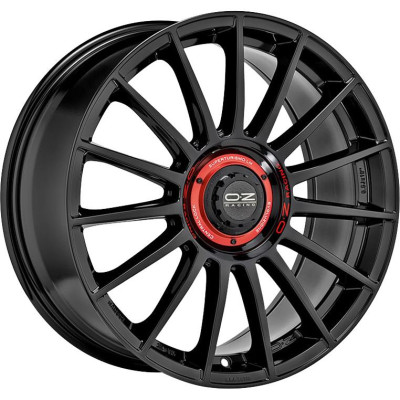 OZ Racing Superturismo Evoluzione Gloss Black + Red Lettering 8,5x19 5x112 ET30 CB75,0 R12 725 kg W01852202EM4