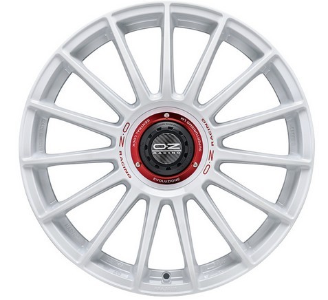 OZ Racing Superturismo Evoluzione WRC Race White Red Lettering 8,5x19 5x108 ET45 CB75,0 60° 790 kg W01852200EW33