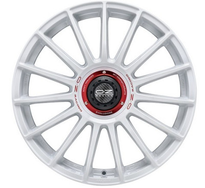OZ Racing Superturismo Evoluzione WRC Race White Red Lettering 8,5x19 5x112 ET44 CB75,0 R12 790 kg W01852209EW33