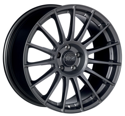 OZ Racing Superturismo LM Matt Graphite Silver Lettering 7,5x17 5x120 ET47 CB79,0 Tuner 60° 635 kg W0188120546