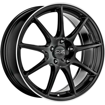 OZ Racing Veloce GT Gloss Black+Diamond Lip+Silver Lettering 8x18 5x112 ET45 CB75,0 R12 730 kg W01977205GD4