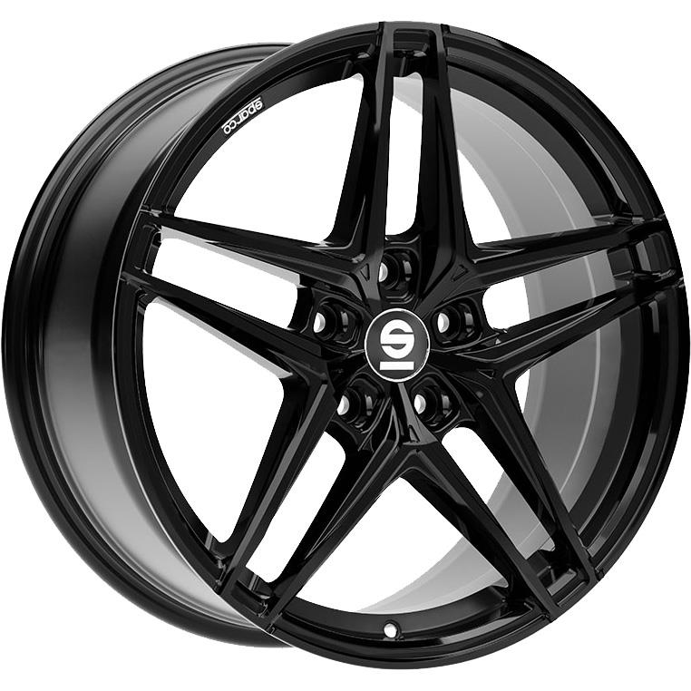 Sparco Record Gloss Black 8,5x19 5x108 ET45 CB73.1 60° 610 kg W29097500C5