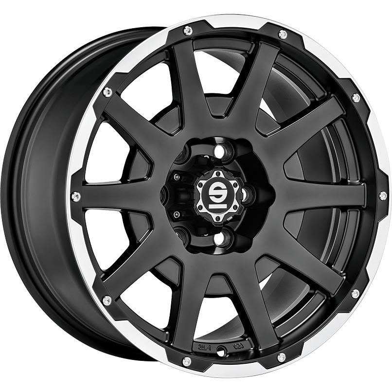 Sparco Dakar Matt Black Lip Polished+Rivets 8,5x18 6x139.7 ET27 CB106,1 60° 1200 kg W29090053M8
