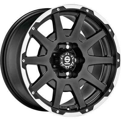 Sparco Dakar Matt Black Lip Polished+Rivets 8,5x18 6x120 ET0 CB67,1 60° 1200 kg W29091052M8