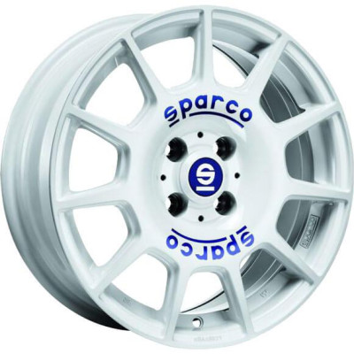 Sparco Terra White Blue Lettering 7x16 4x100 ET30 CB63,3 60° 615 kg W29046500G7