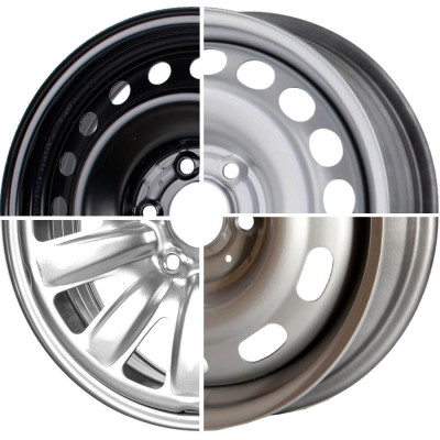 KFZ 6955 Black 6x16 5x100 ET45 CB57,1 R14 6955