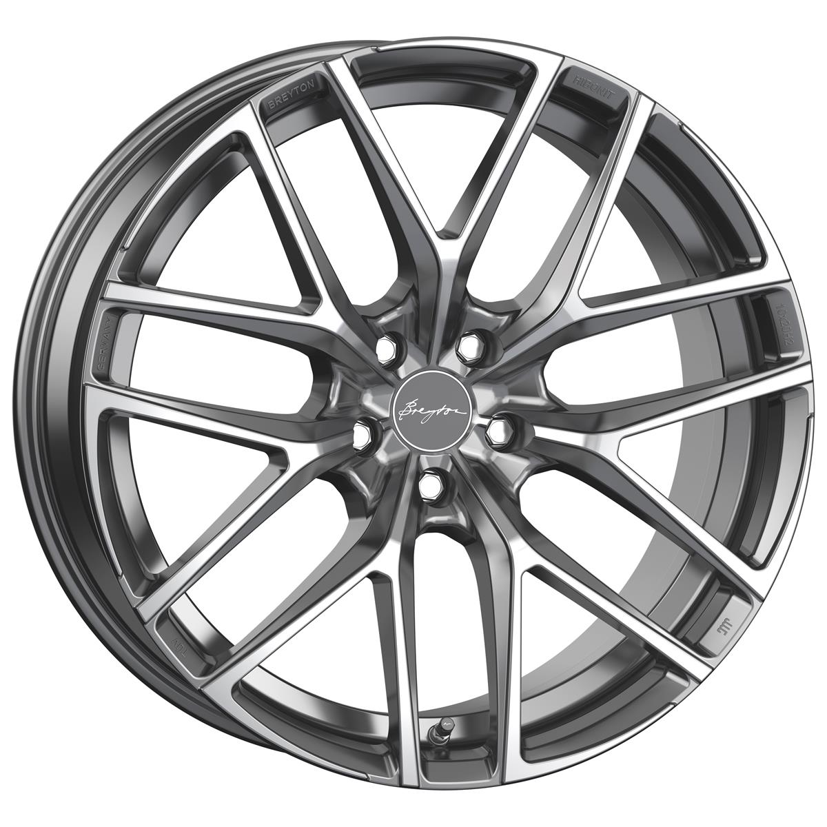 Breyton Hibonit Matt Gun Polished Face 10x20 5x112 ET38 CB66,6 60° 750 kg 51002038351952