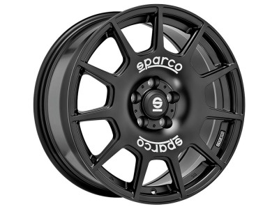 Sparco Terra Matt Black White Lettering 7x16 5x114.3 ET45 CB73,1 60° 650 kg W29046604P4