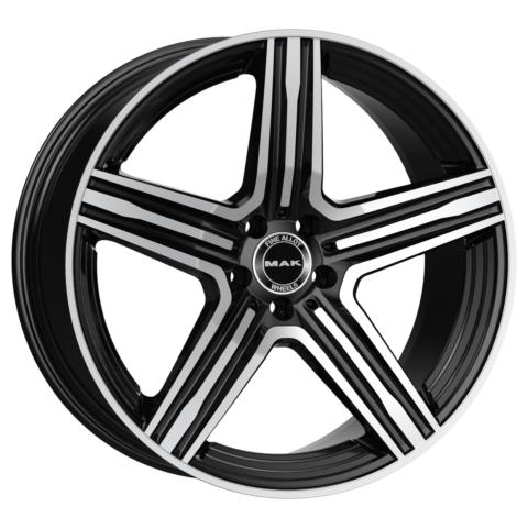 MAK Lewis-D Black Mirror 11x21 5x112 ET49 CB66,6 (Long Bolt) R14 1050 kg F1121EDBM49WS4Y