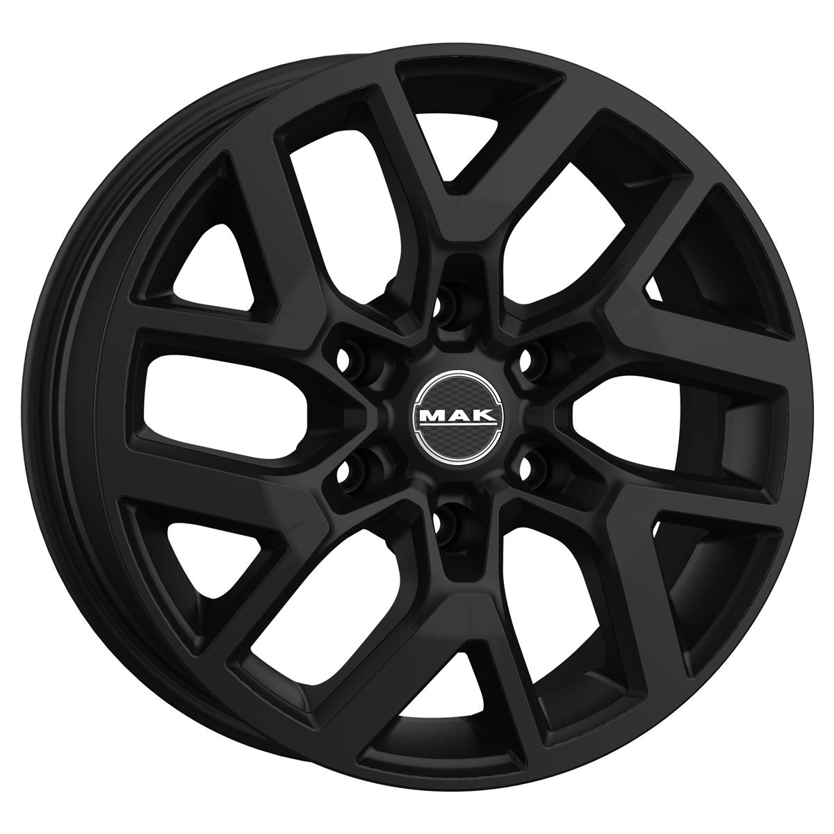MAK Gravel Matt Black 6,5x16 6x114.3 ET30 CB66,1 60° 1200 kg F6560GRMB30ZN3