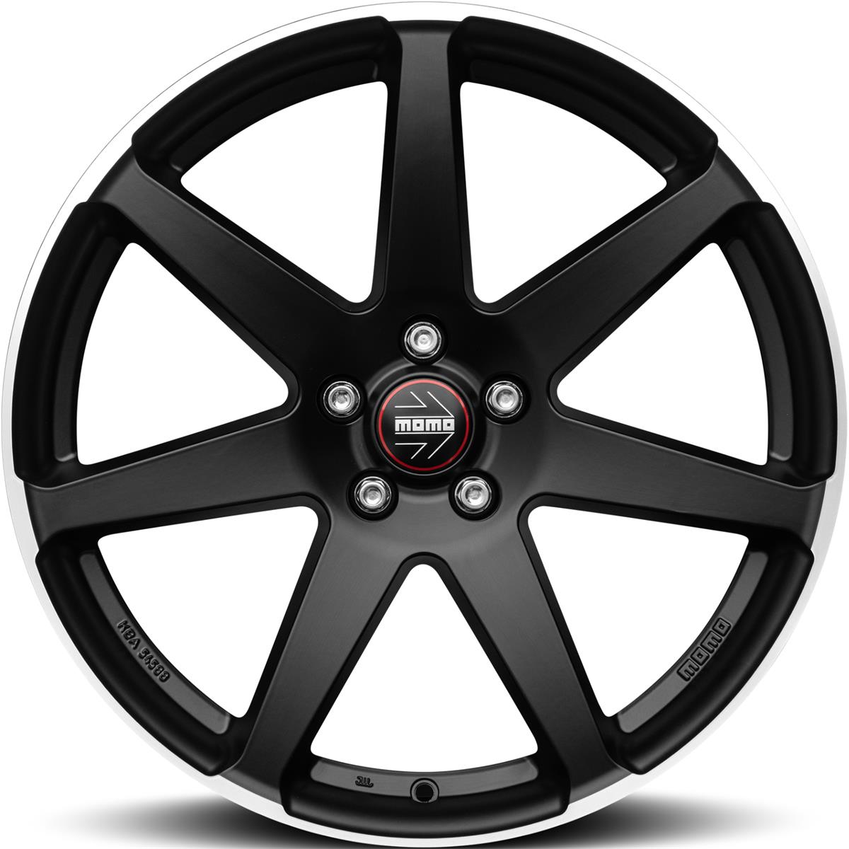 Momo Seven Matt Black polished 8,5x19 5x112 ET42 CB72,3 60° WSVE85942512E