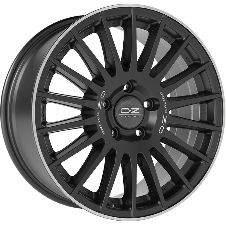 OZ Racing Rally Desert Matt Black Silver Let. Diamond Lip 8x18 5x120 ET55 CB65,1 R14 1300 kg W01C730027L