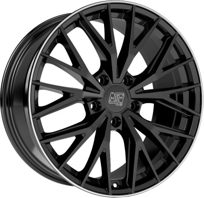 MSW 44 Gloss Black+Diamond Lip 8,5x20 5x112 ET28 CB73,1 60° 1050 kg W19416502TGA