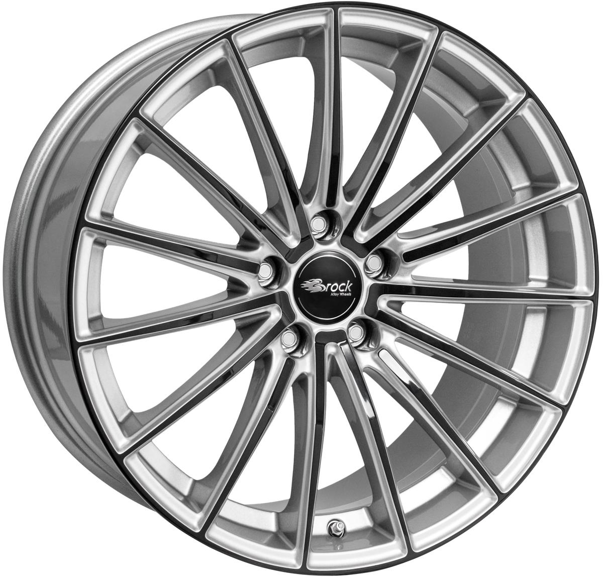 Brock B36 Kristallsilber Black (KSB) 8,5x19 5x114.3 ET44 CB72,6 60° 700 kg 304989