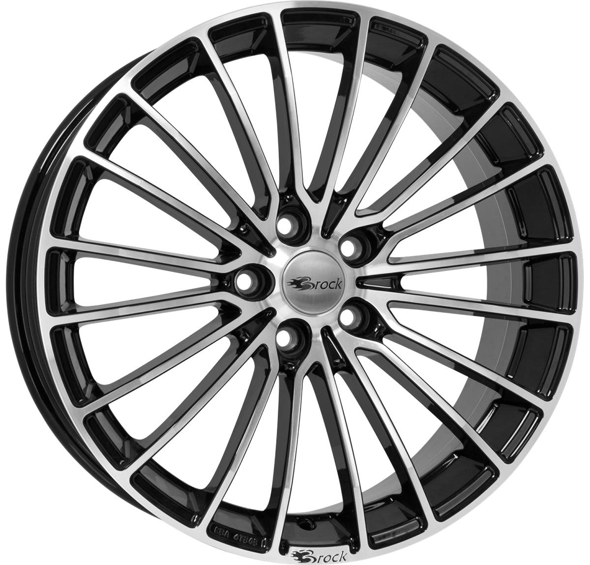 Brock B24 Schwarz Glanz Voll-Poliert (SGVP) 7x17 4x100 ET45 CB63,4 60° 645 kg 497937