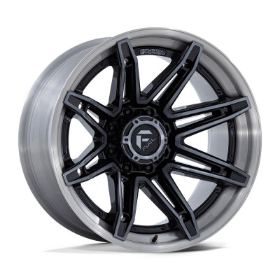 Fuel Fc401 Brawl Gloss Black With Brushed Gray Tint Face & Lip 12x22 8x180 ET-44 CB124,2 60° 1678 kg FC401BT22128844N