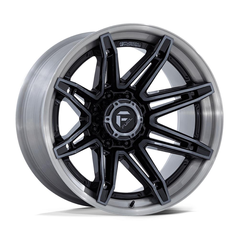 Fuel Fc401 Brawl Gloss Black With Brushed Gray Tint Face & Lip 12x24 6x135 ET-44 CB87,1 60° 1133 kg FC401BT24126344N