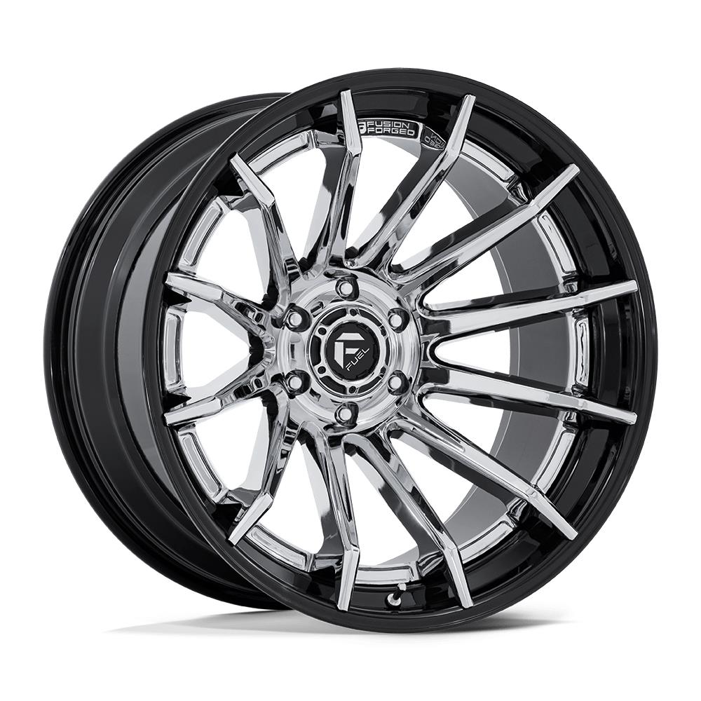 Fuel Fc403 Burn Chrome With Gloss Black Lip 12x24 5x127 ET-44 CB71,6 60° 1133 kg FC403PB24125044N