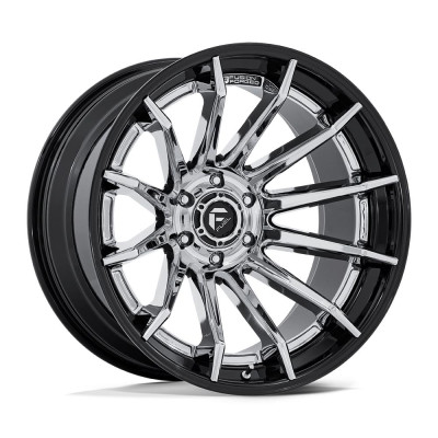 Fuel Fc403 Burn Chrome With Gloss Black Lip 12x24 5x127 ET-44 CB71,6 60° 1133 kg FC403PB24125044N