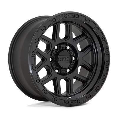 KMC KM544 Mesa Satin Black With Gloss Black Lip 9x17 5x127 ET18 CB71,6 60° 1133 kg KM54479050718
