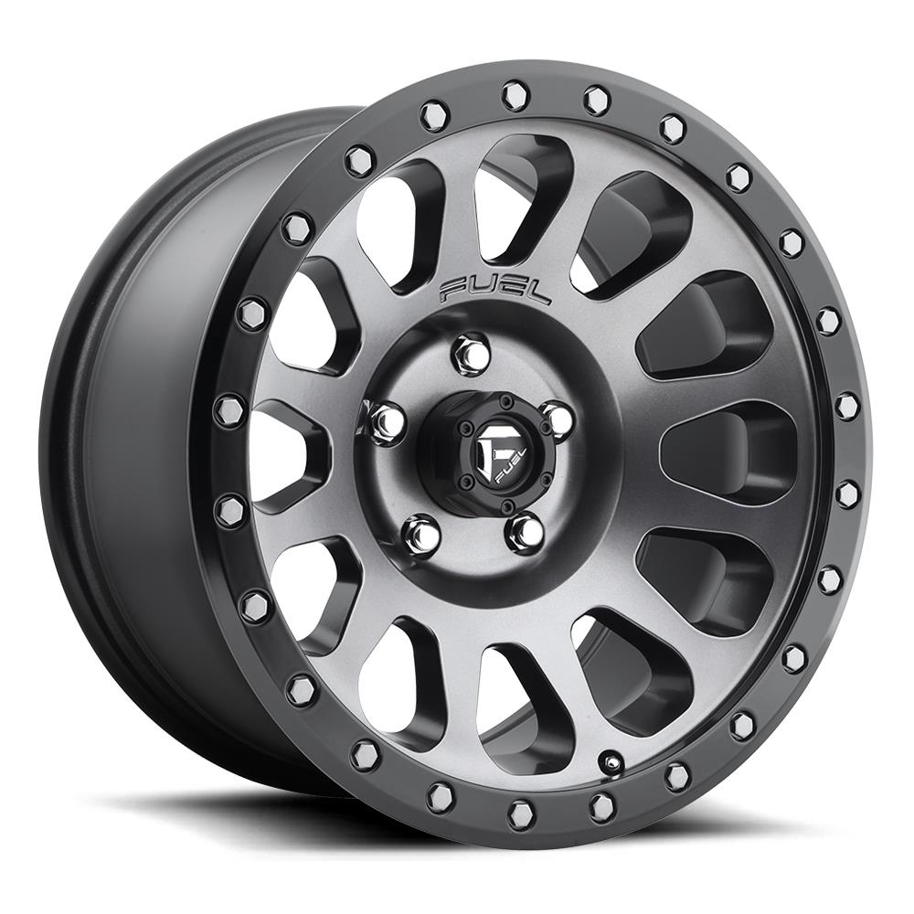 Fuel D601 Vector Matte Gun Metal Black Bead Ring 9x18 5x127 ET1 CB78,1 60° 1133 kg D60118907350