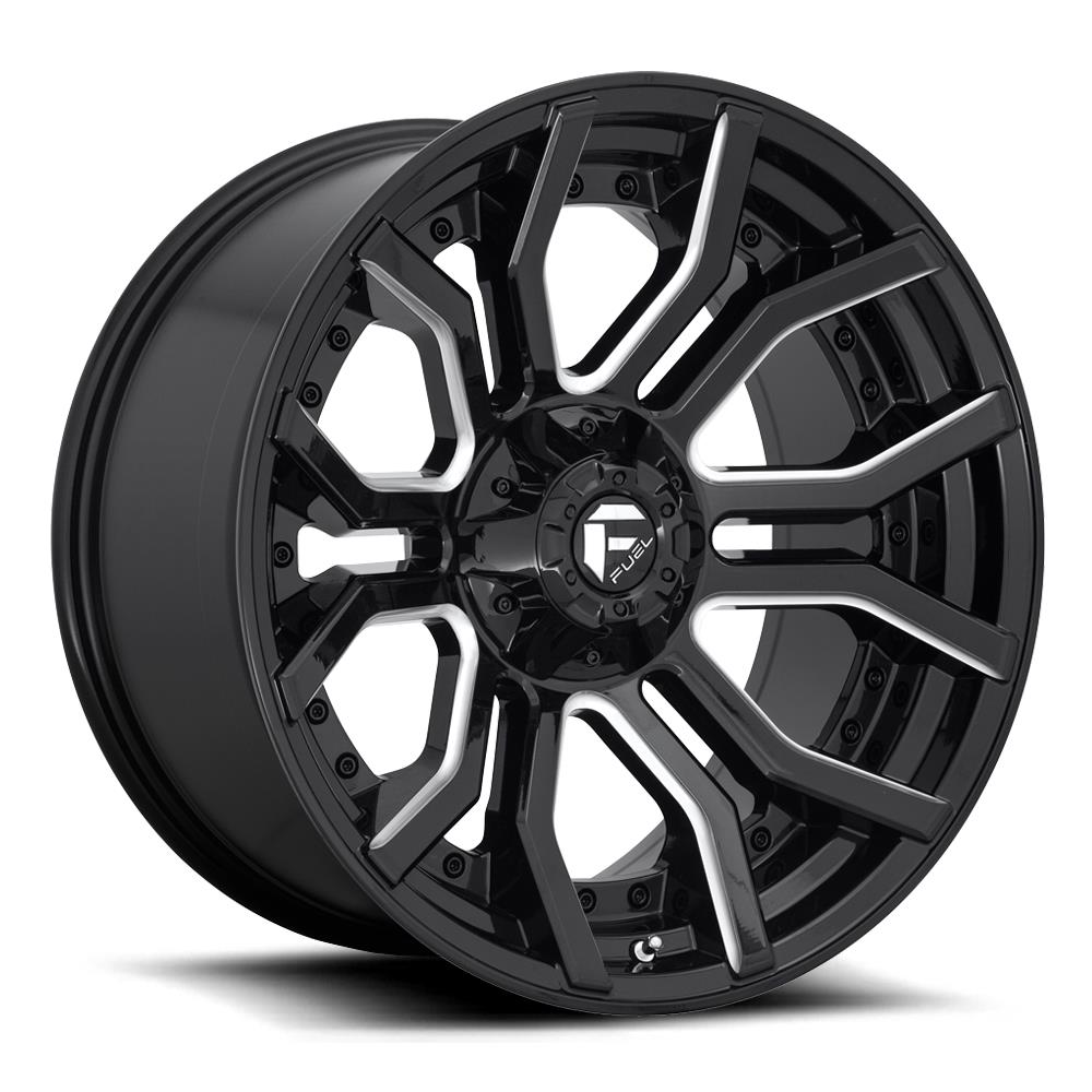 Fuel D711 Rage Gloss Black Milled 9x20 5x127 ET1 CB87,1 (PCD2: 5x139.7) 60° 1133 kg D71120905750