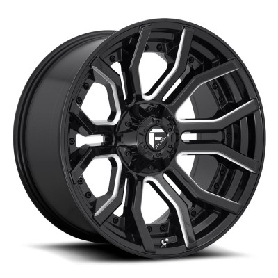 Fuel D711 Rage Gloss Black Milled 9x20 5x127 ET1 CB87,1 (PCD2: 5x139.7) 60° 1133 kg D71120905750