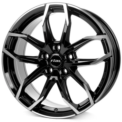 Rial Lucca diamond-black frontpolished 8x19 5x112 ET45 CB70,1 60° 790 kg LUC80945B73-1