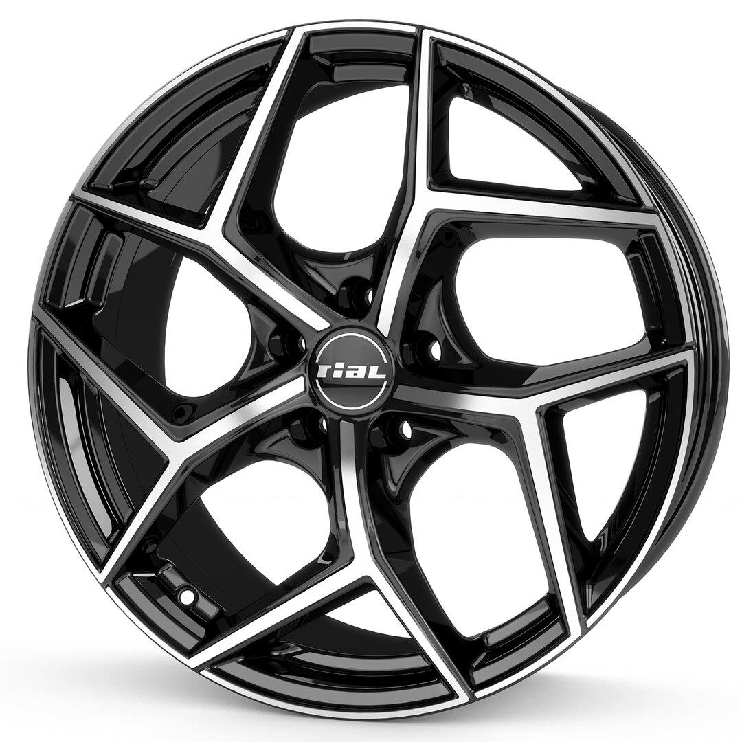 Rial Salento diamond-black frontpolished 8x18 5x108 ET45 CB70.1 60° 780 kg SAL80845B53-1