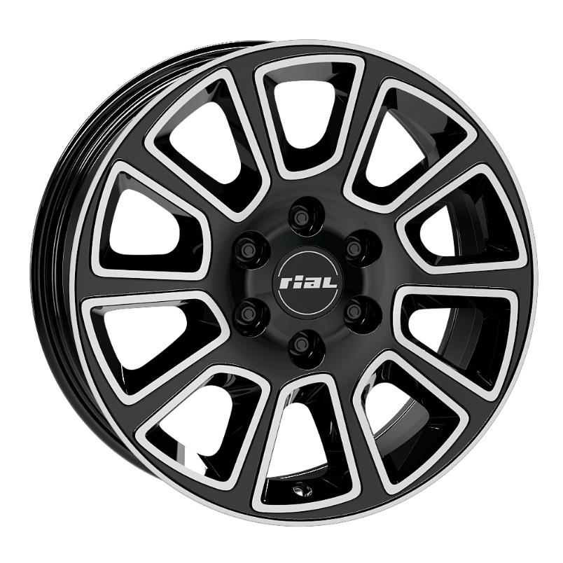 Rial Transporter 2 diamond-black frontpolished 7,5x18 6x139.7 ET47 CB93,1 60° 1000 kg TP2-75847FR13-1