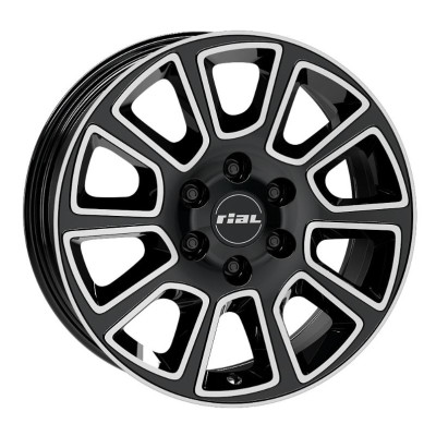 Rial Transporter 2 diamond-black frontpolished 7,5x18 6x139.7 ET47 CB93,1 60° 1000 kg TP2-75847FR13-1
