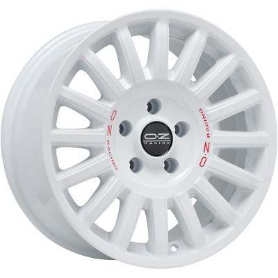 OZ Racing Rally Raid Race White Red Lettering 8,5x18 5x130 ET32 CB71,6 R14 1200 kg W01C0115833