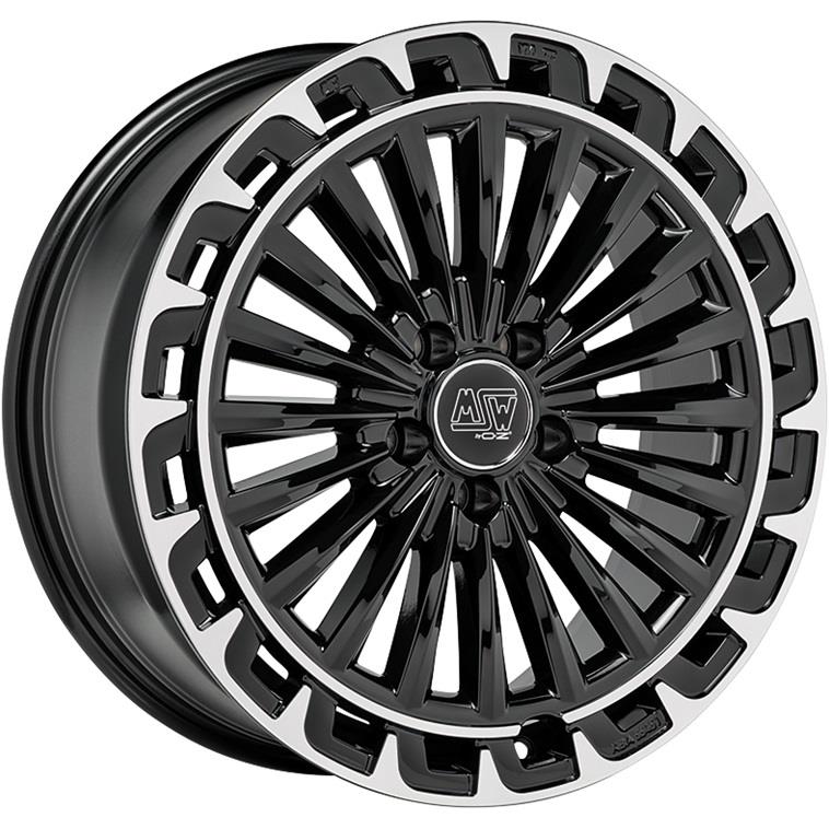 MSW 32 Gloss Black+Diamond Lip 7,5x19 5x112 ET40 CB73,1 60° 780 kg W19460501TGA