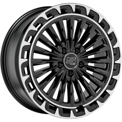 MSW 32 Gloss Black+Diamond Lip 7,5x19 5x112 ET49 CB73,1 60° 780 kg W19460503TGA