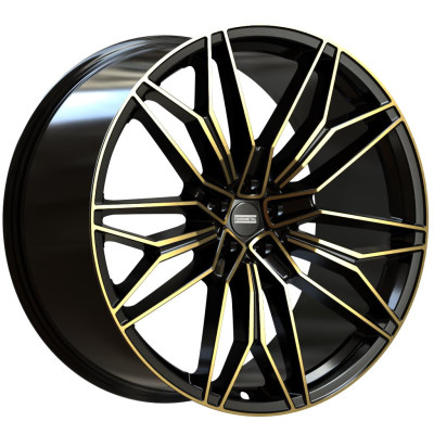 Fondmetal STC-23 Black Clearcoat Glossy Gold Machined 10x23 5x112 ET18 CB66,6 60° 1050 kg RF19995